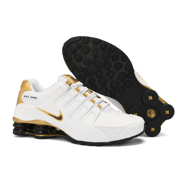 Men's Running Weapon Shox NZ White/Gold Shoes 0014